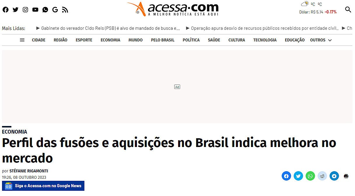 Perfil das fuses e aquisies no Brasil indica melhora no mercado